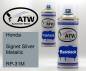 Preview: Honda, Signet Silver Metallic, RP-31M: 400ml Sprühdose + 400ml Klarlack - Set, von ATW Autoteile West.